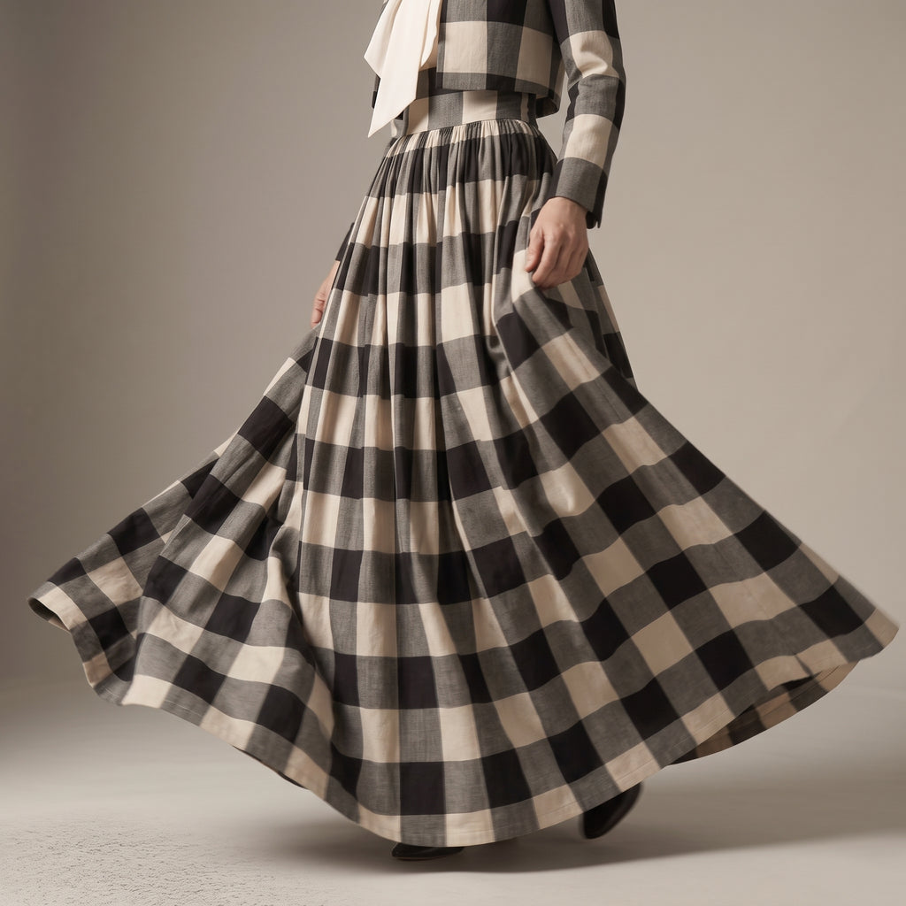 The Ball Skirt — Black Check