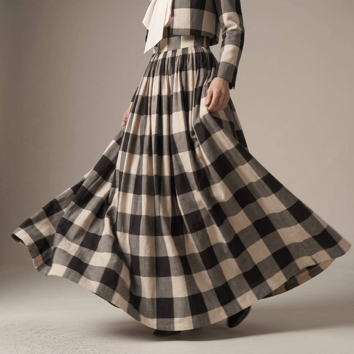 The Ball Skirt — Black Check