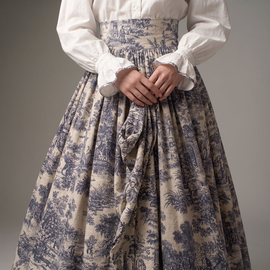 The Ball Skirt — Navy Toile