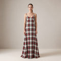 The Candlelight Dress in Ivory Highland Tartan — Mrs. Francoise Holidays 2026