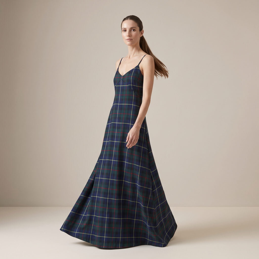 The Candlelight Dress in Red Stewart Tartan — Mrs. Francoise Holidays 2026