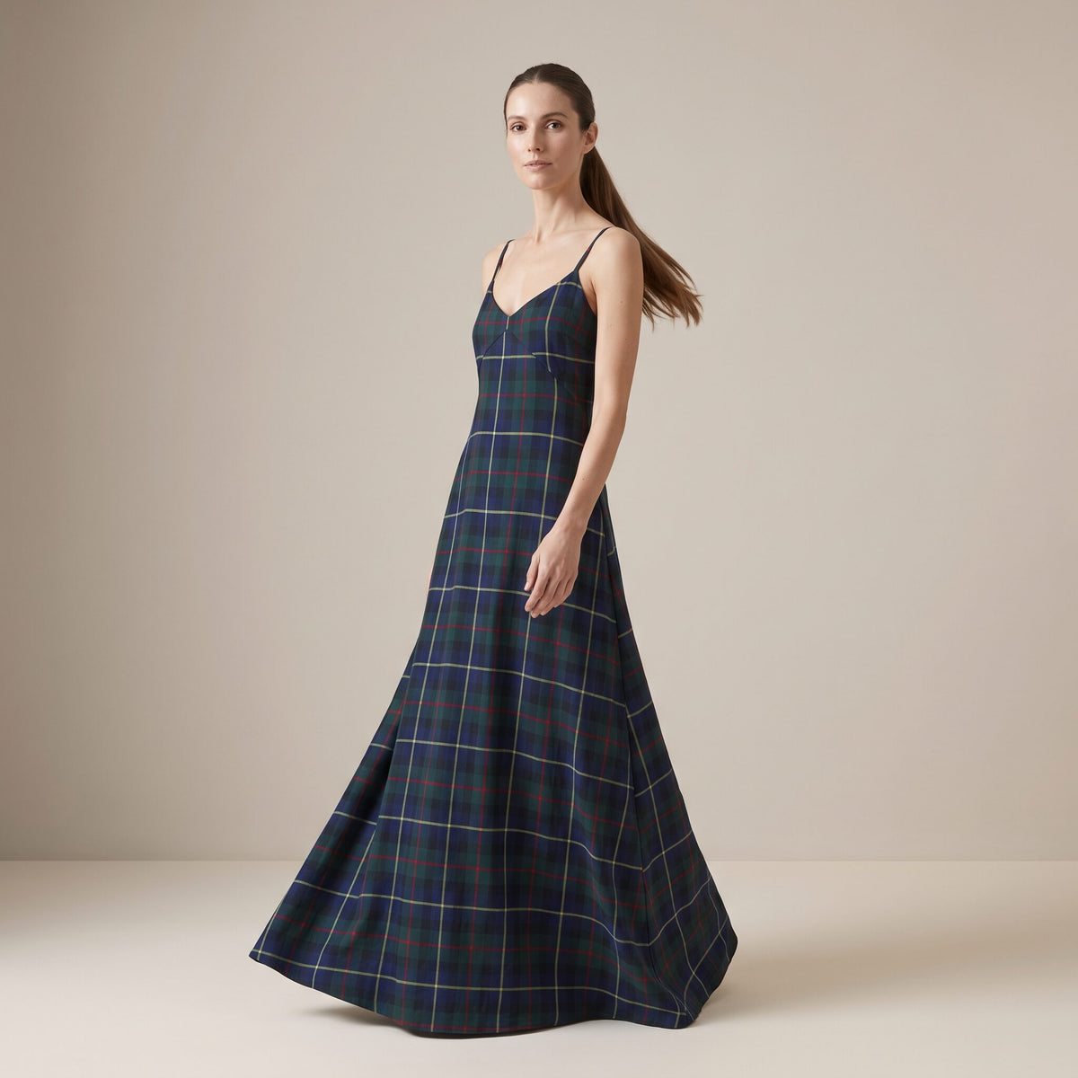 The Candlelight Dress in Red Stewart Tartan — Mrs. Francoise Holidays 2026