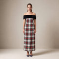 The Cinema Dress in Ivory Highland Tartan — Mrs. Francoise Holidays 2026