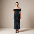 The Cinema Dress in Blue, Green & Stripes MacLeod Tartan — Mrs. Francoise Holidays 2026