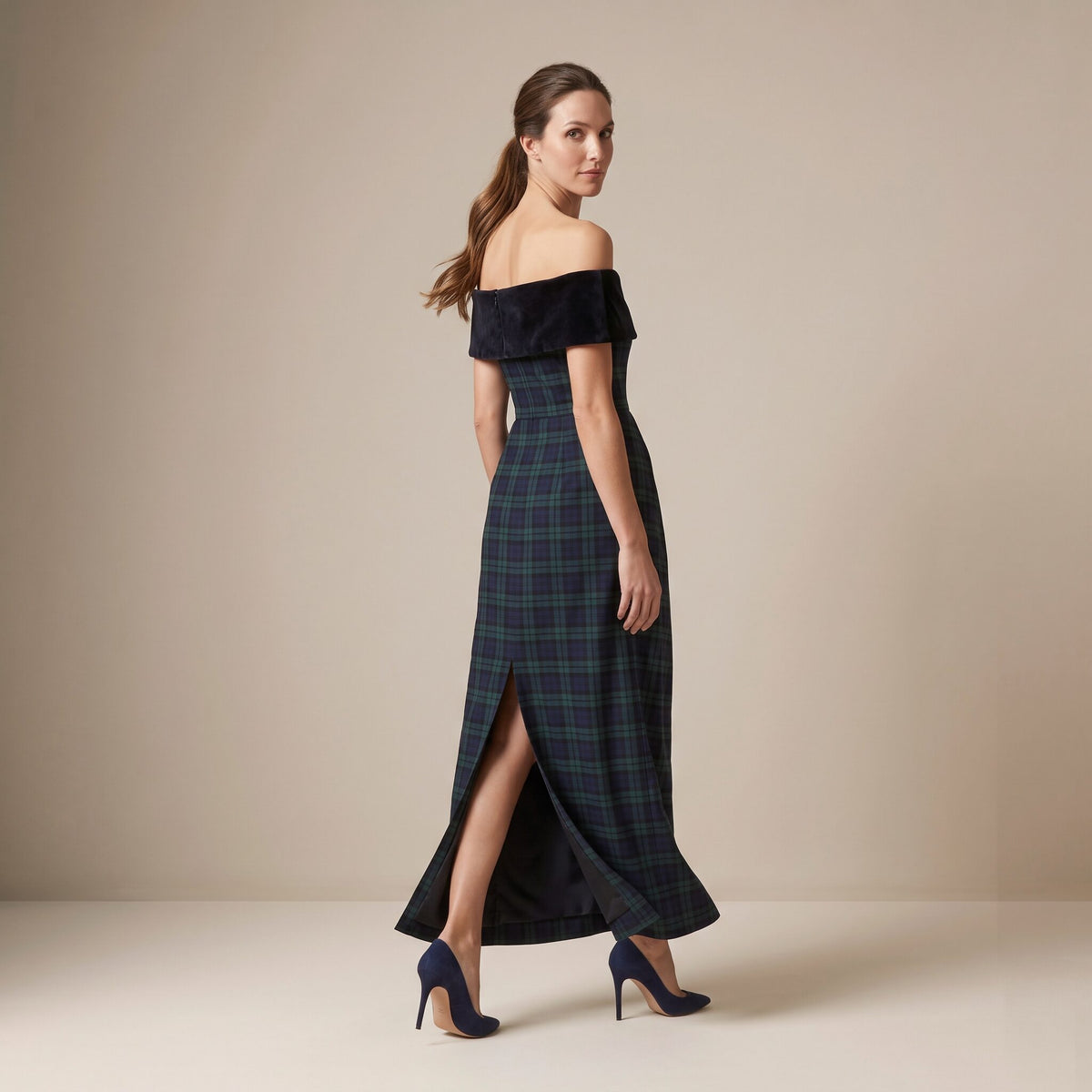 The Cinema Dress in Red Stewart Tartan — Mrs. Francoise Holidays 2026