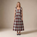 The Festive Dress in Ivory Highland Tartan — Mrs. Francoise Holidays 2026