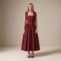 The Festive Dress in Red Stewart Tartan — Mrs. Francoise Holidays 2026