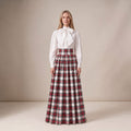 The Holidays Ball Skirt in Ivory Highland Tartan — Mrs. Francoise Holidays 2026