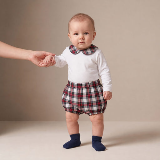 Little Bloomers in Red Stewart Tartan — Mrs. Francoise Holidays 2026