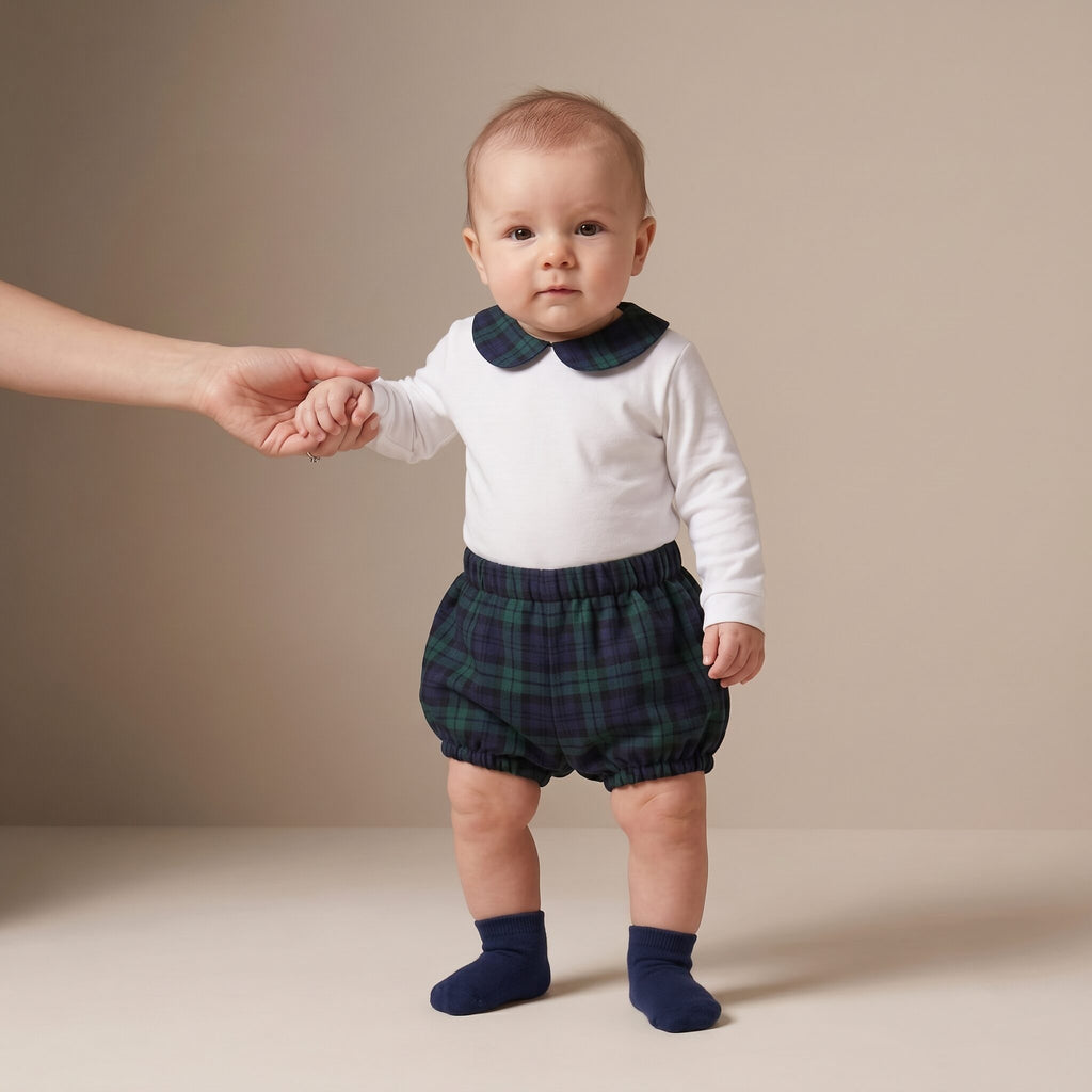 Little Bloomers in Red Stewart Tartan — Mrs. Francoise Holidays 2026