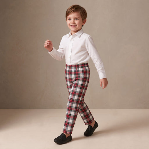 Little Boy Trousers in Red Stewart Tartan — Mrs. Francoise Holidays 2026