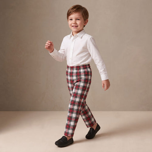 Little Boy Trousers in Red Stewart Tartan — Mrs. Francoise Holidays 2026