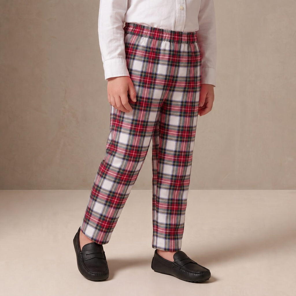 Little Boy Trousers in Red Stewart Tartan — Mrs. Francoise Holidays 2026
