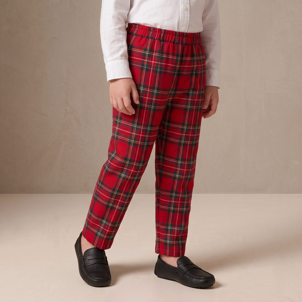 Little Boy Trousers in Red Stewart Tartan — Mrs. Francoise Holidays 2026