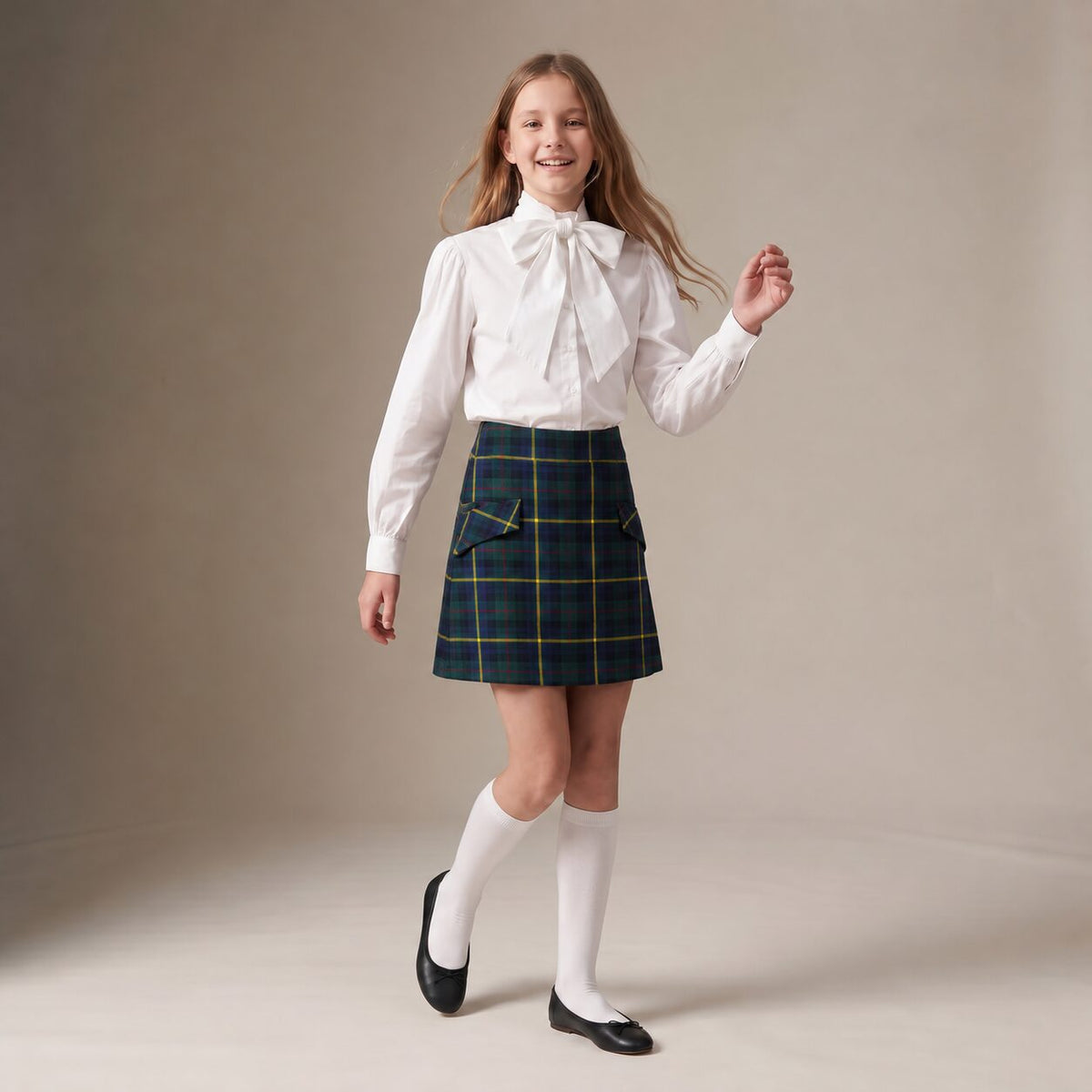 Little Classic Skirt in Red Stewart Tartan — Mrs. Francoise Holidays 2026