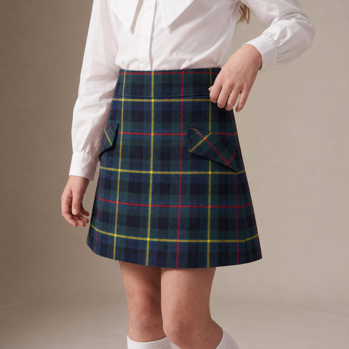 Little Classic Skirt in Red Stewart Tartan — Mrs. Francoise Holidays 2026