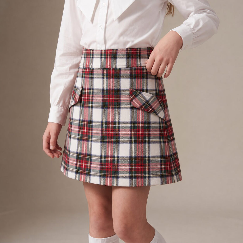 Little Classic Skirt in Red Stewart Tartan — Mrs. Francoise Holidays 2026