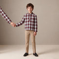 Little Country Jacket in Ivory Highland Tartan — Mrs. Francoise Holidays 2026