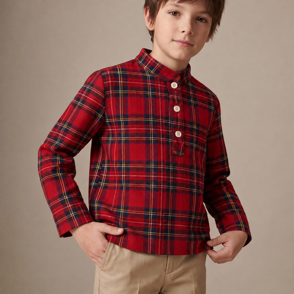 Little Country Jacket in Red Stewart Tartan — Mrs. Francoise Holidays 2026