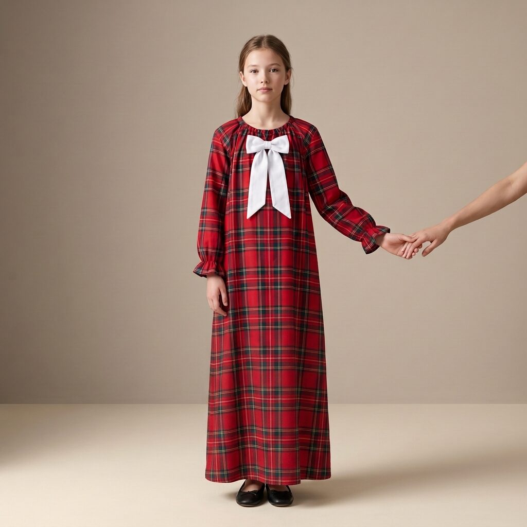 Little Nightgown in Red Stewart Tartan — Mrs. Francoise Holidays 2026
