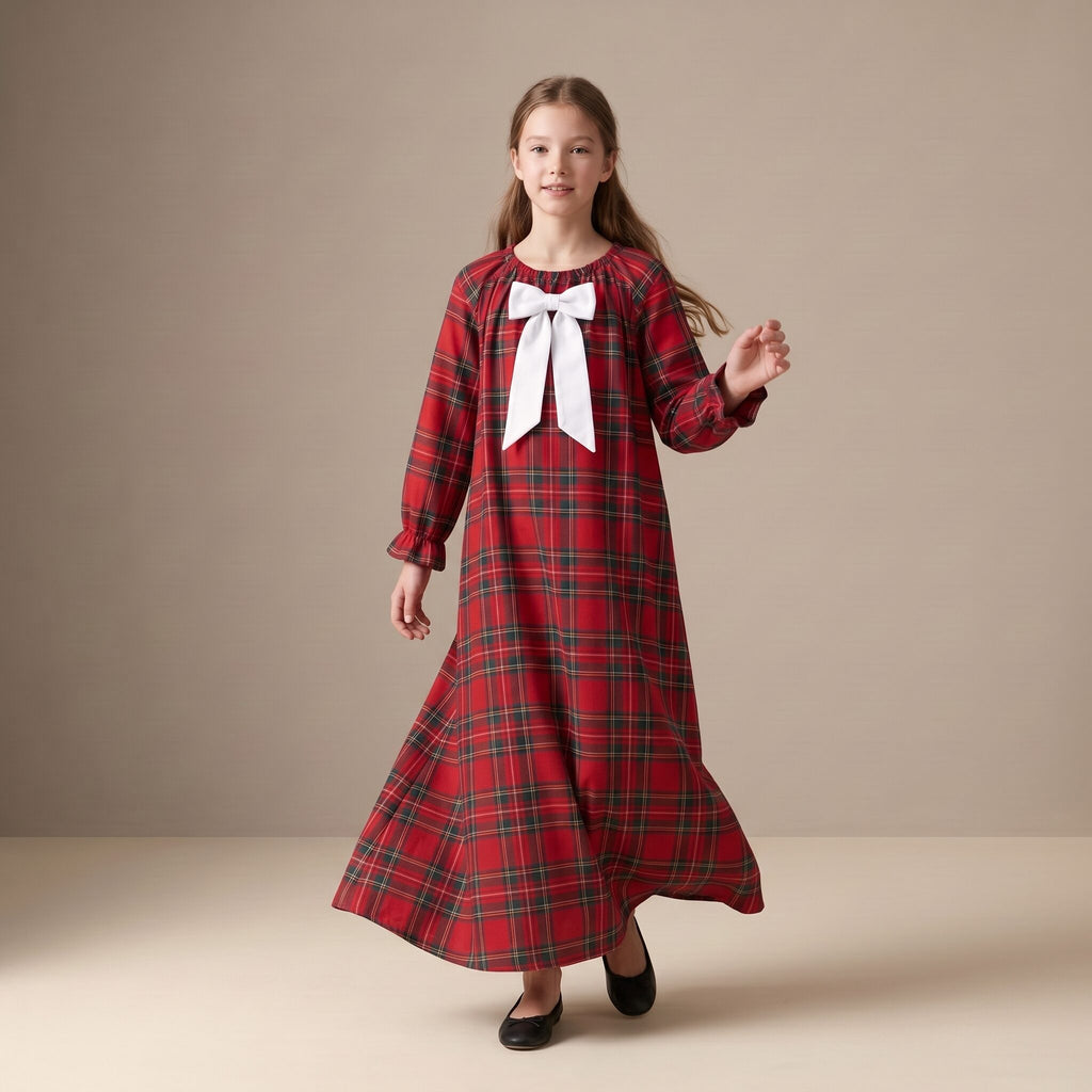 Little Nightgown in Red Stewart Tartan — Mrs. Francoise Holidays 2026