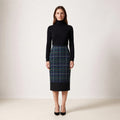 The Longuette Skirt in Blue, Green & Stripes MacLeod Tartan — Mrs. Francoise Holidays 2026