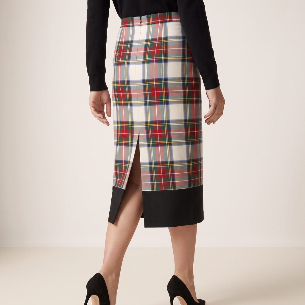 The Longuette Skirt in Red Stewart Tartan — Mrs. Francoise Holidays 2026