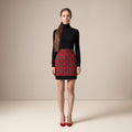 The Midnight Mini Skirt in Red Stewart Tartan — Mrs. Francoise Holidays 2026