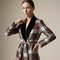 The Smoking Jacket in Ivory Highland Tartan — Mrs. Francoise Holidays 2026
