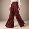 The Smoking Pants in Ivory Highland Tartan — Mrs. Francoise Holidays 2026